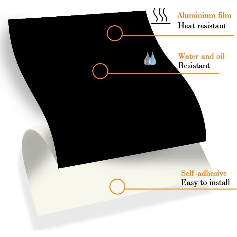 Pegatinas de Azulejos Autoadhesivas Jaxbo 50pcs 15.2cm Negro