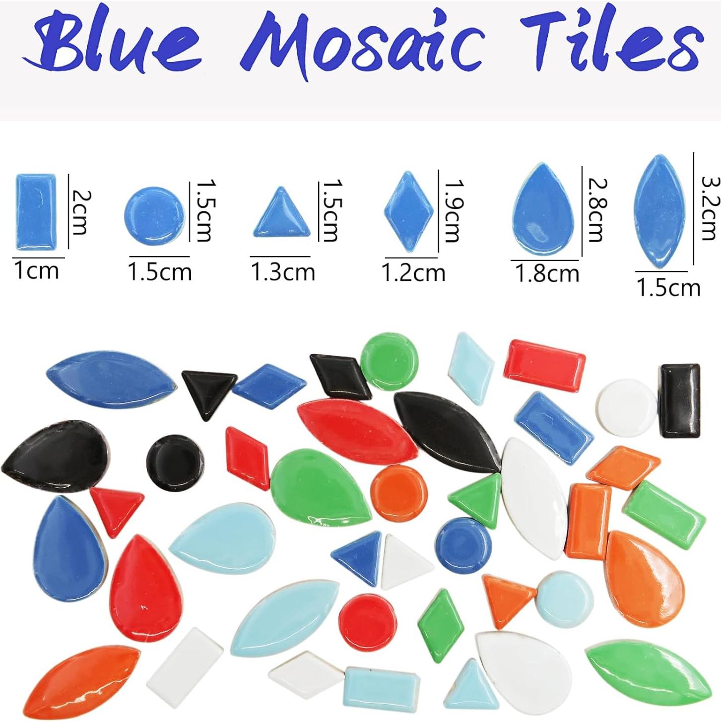 Azulejos de Mosaico Cerámico SMANTA Gotas de Lluvia 50 Piezas