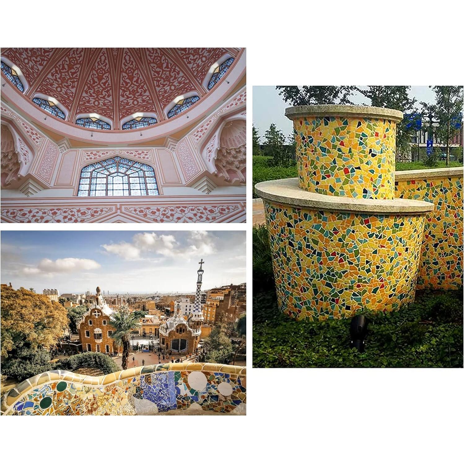 Mosaicos de Cerámica Irregulares Smayt Yi 200g Azul Claro