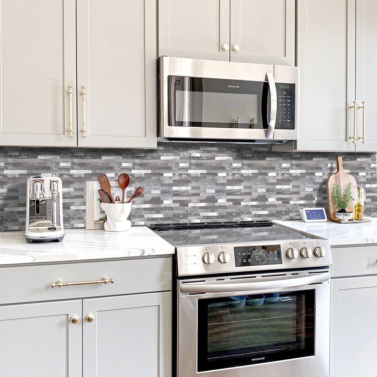 Azulejos Autoadhesivos STICKGOO PVC Madera Envejecida 10 Hojas