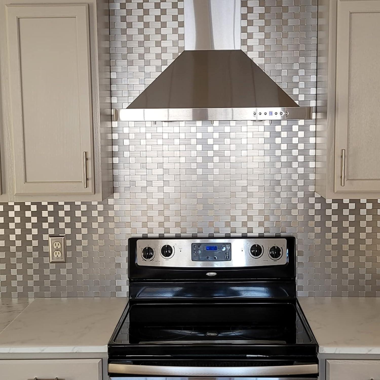 Azulejos Autoadhesivos de Metal Art3d 30x30 cm - Paquete de 10