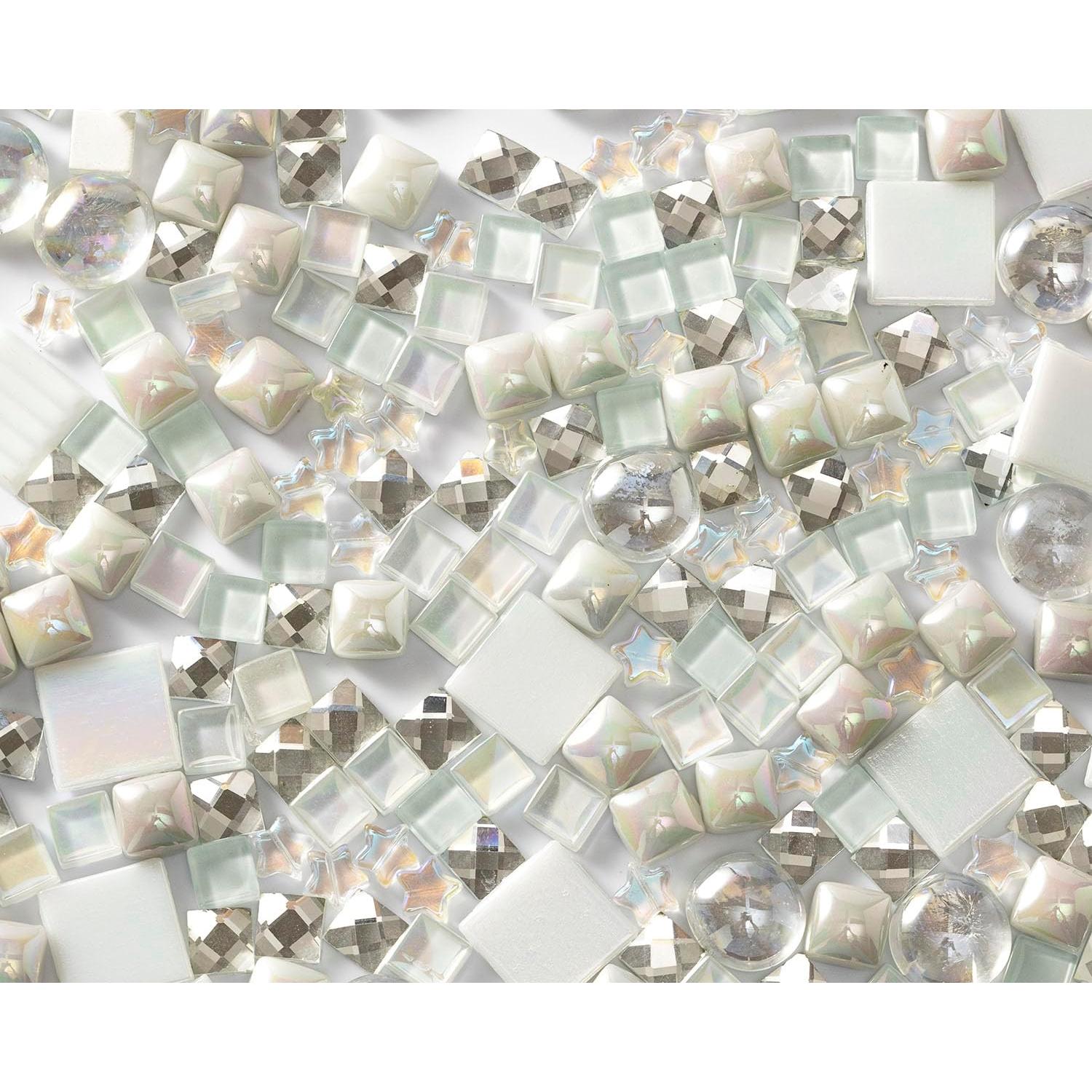 Lanyani 430 Piezas Azulejos de Mosaico de Vidrio Iridiscente