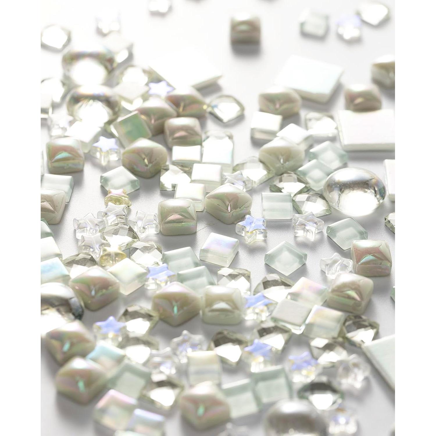 Lanyani 430 Piezas Azulejos de Mosaico de Vidrio Iridiscente