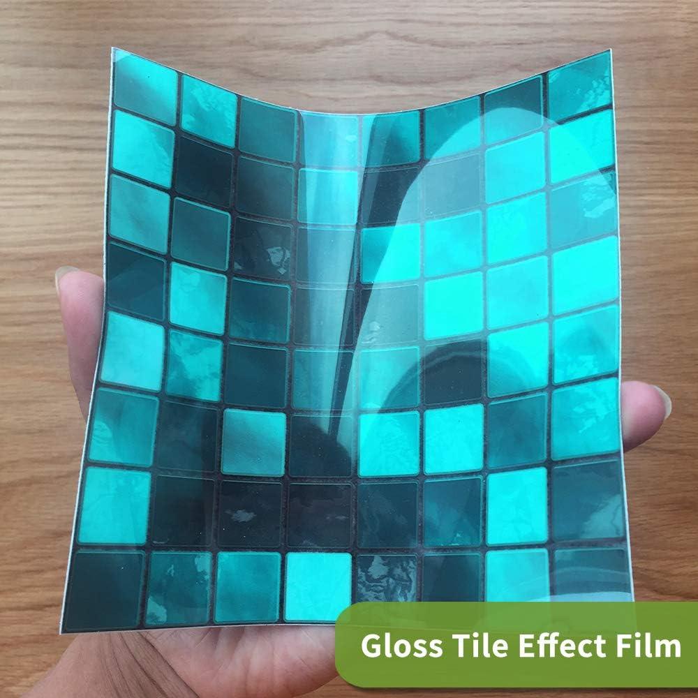 Alwayspon 25 Pcs Pegatinas de Azulejos Autoadhesivas 10x10 cm