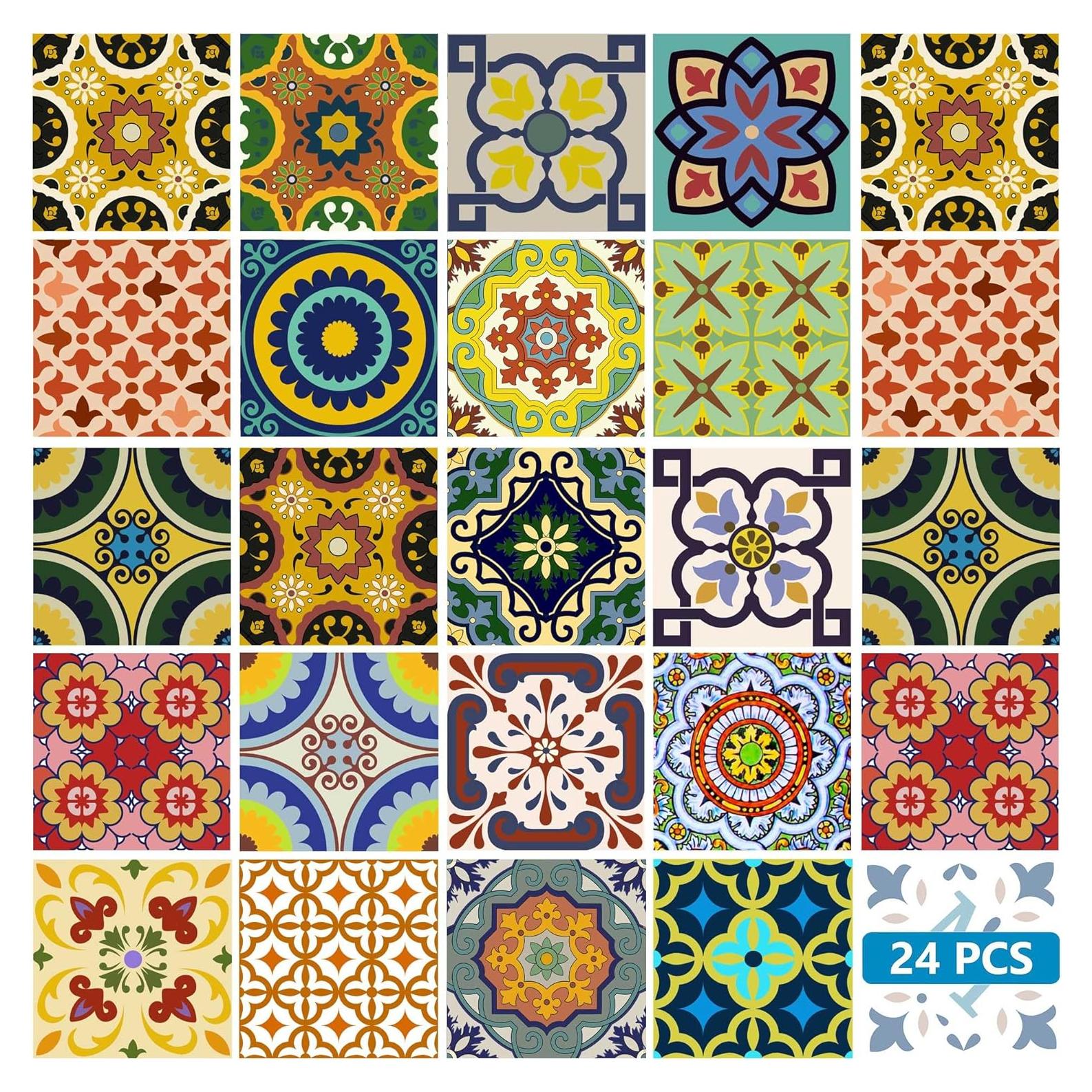 Pegatinas de Azulejos Mi Alma 24 PC 10x10 cm Impermeables