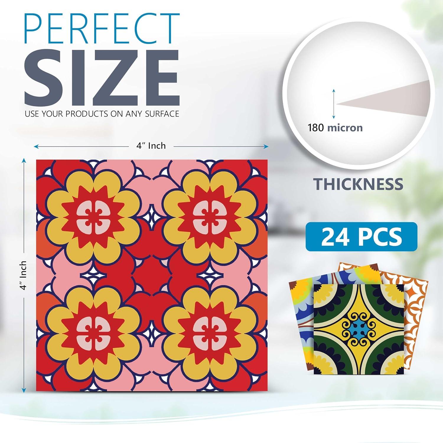 Pegatinas de Azulejos Mi Alma 24 PC 10x10 cm Impermeables