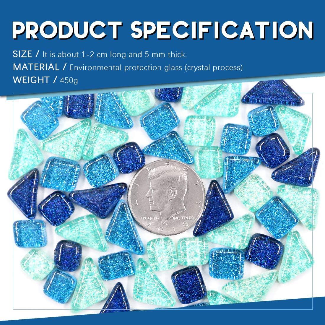 Kit de Azulejos de Mosaico de Vidrio Swpeet 450g Colores Mixtos