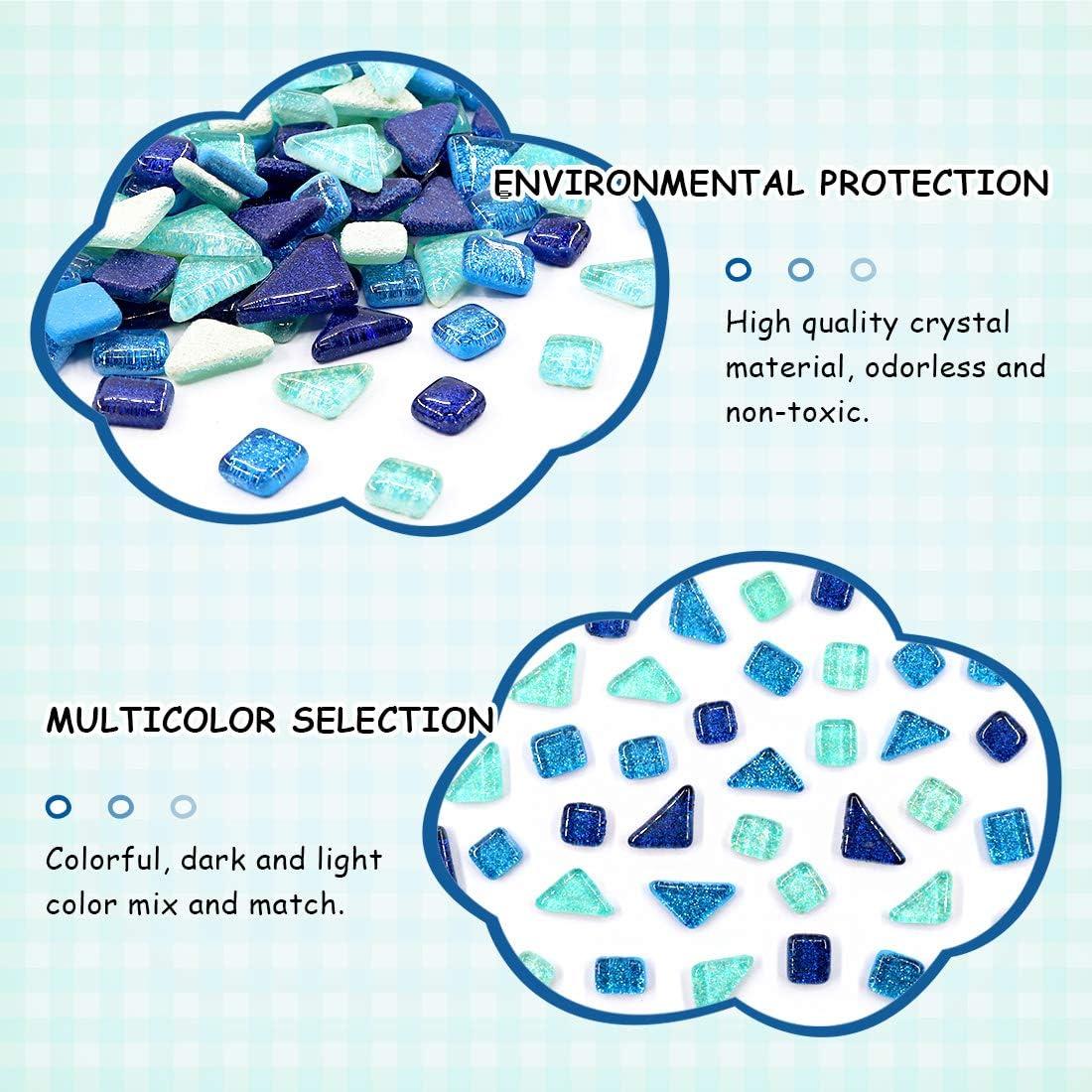 Kit de Azulejos de Mosaico de Vidrio Swpeet 450g Colores Mixtos