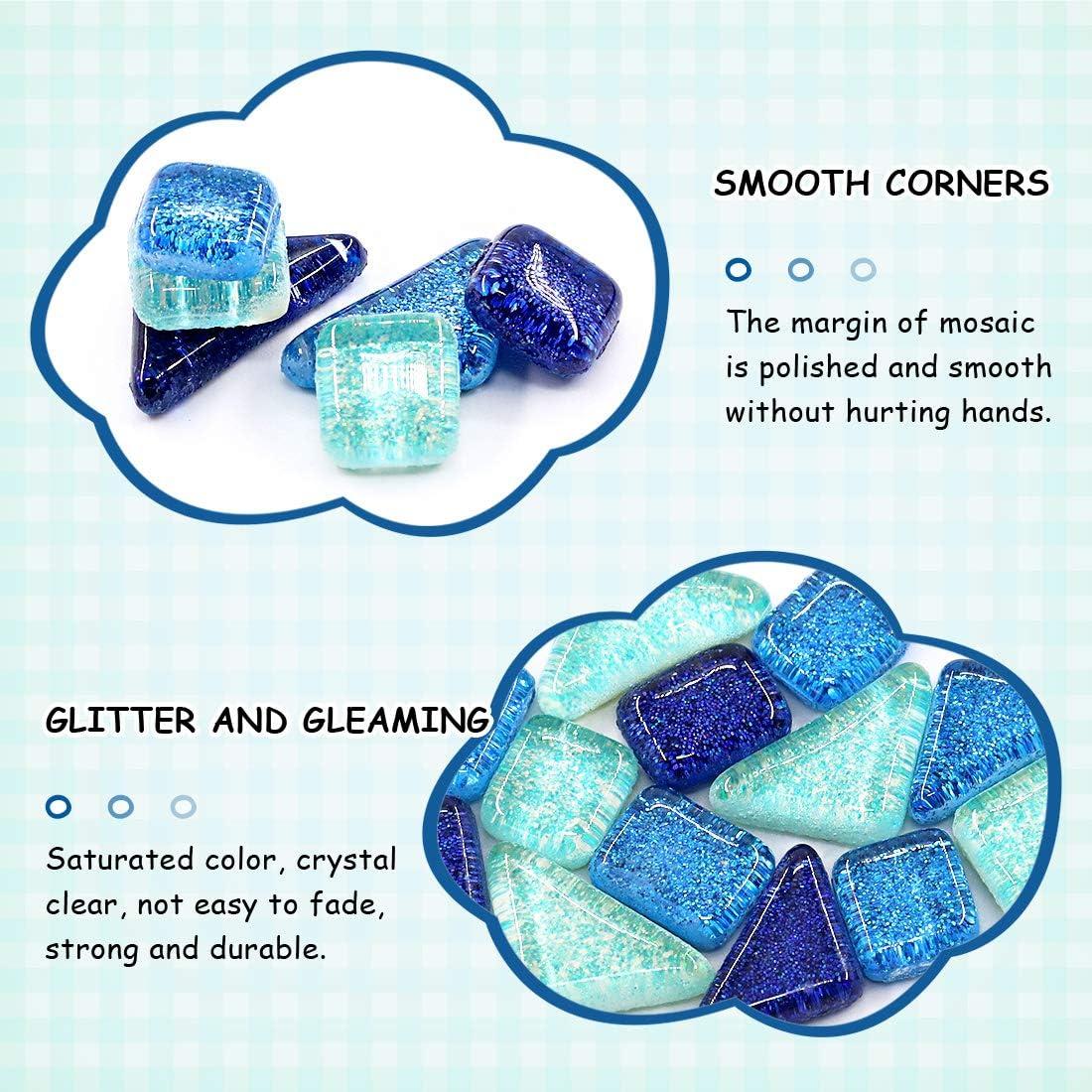 Kit de Azulejos de Mosaico de Vidrio Swpeet 450g Colores Mixtos