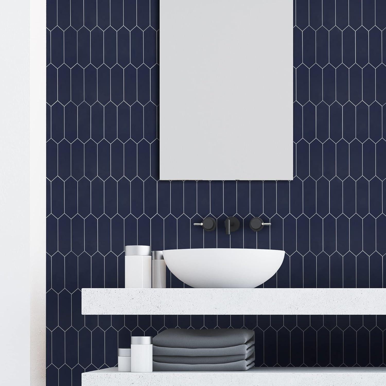 Azulejo de Salpicaduras Sunwings 30.48x28.5cm Azul Marino