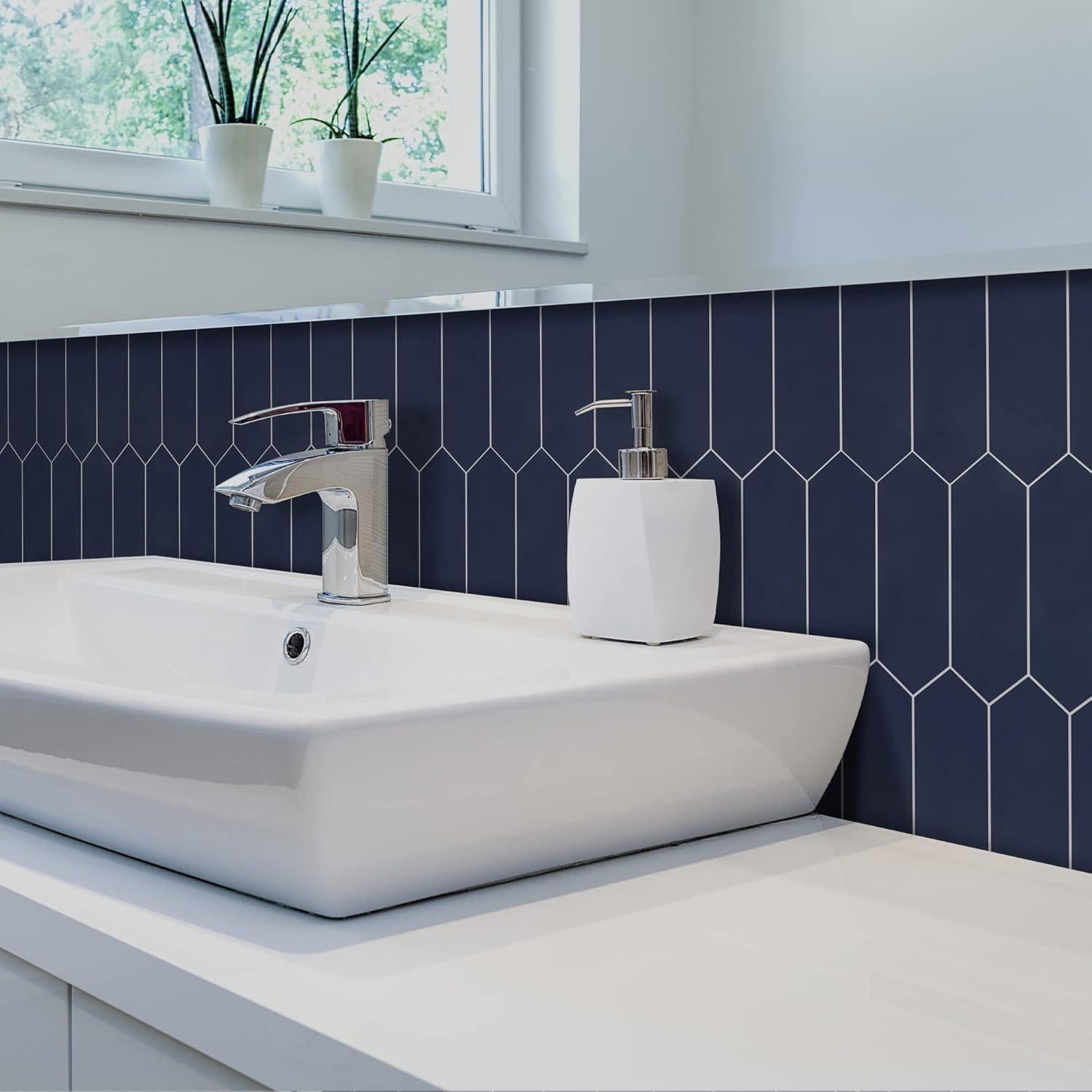 Azulejo de Salpicaduras Sunwings 30.48x28.5cm Azul Marino