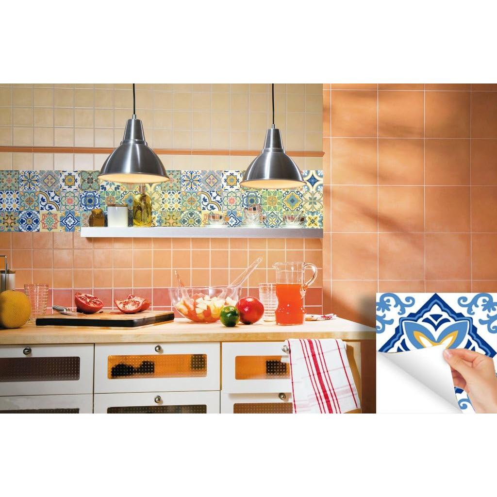 Calcomanías de Azulejos Mexicanos GSS - Paquete de 24 Unidades 10x10cm