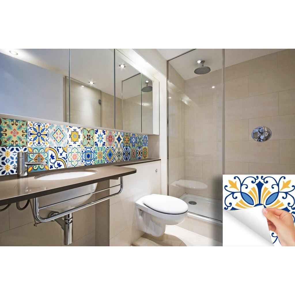 Calcomanías de Azulejos Mexicanos GSS - Paquete de 24 Unidades 10x10cm