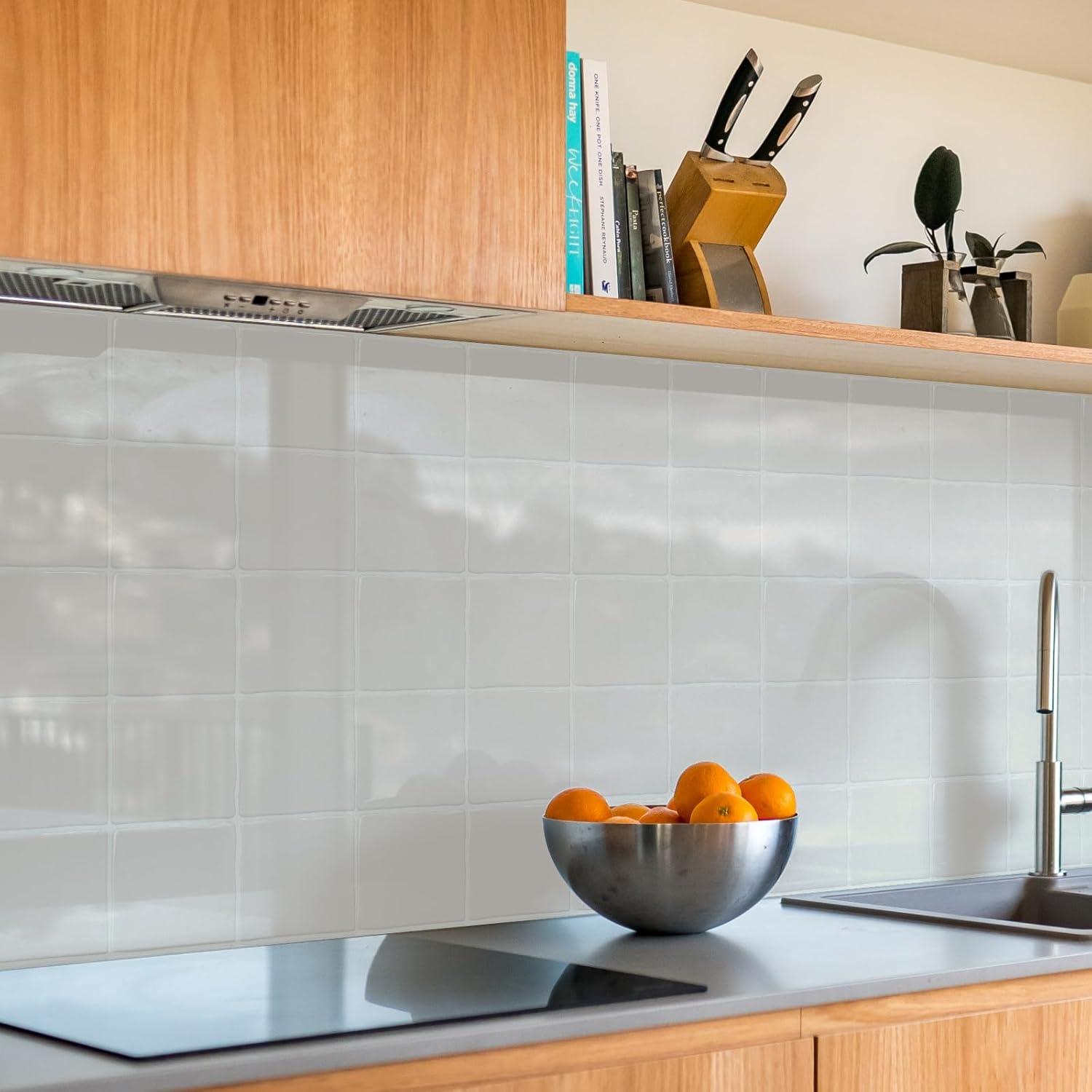 Azulejos Autoadhesivos STICKGOO 10 Hojas 23x23 cm para Cocina y Baño