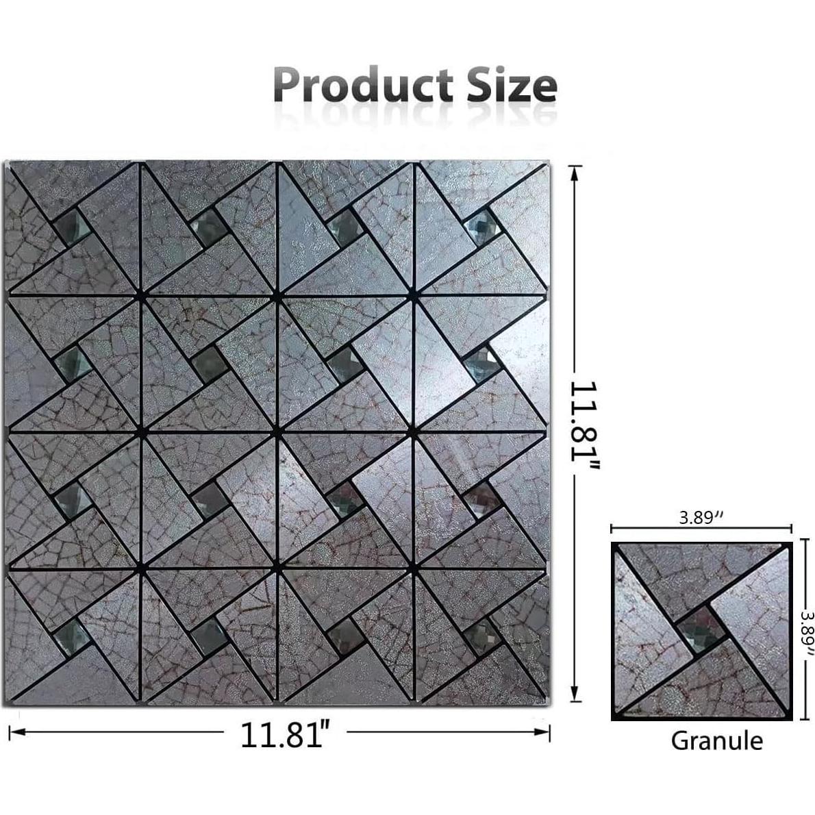 10 Hojas Azulejo Autoadhesivo Weimeisc 0.89 m² Rojo