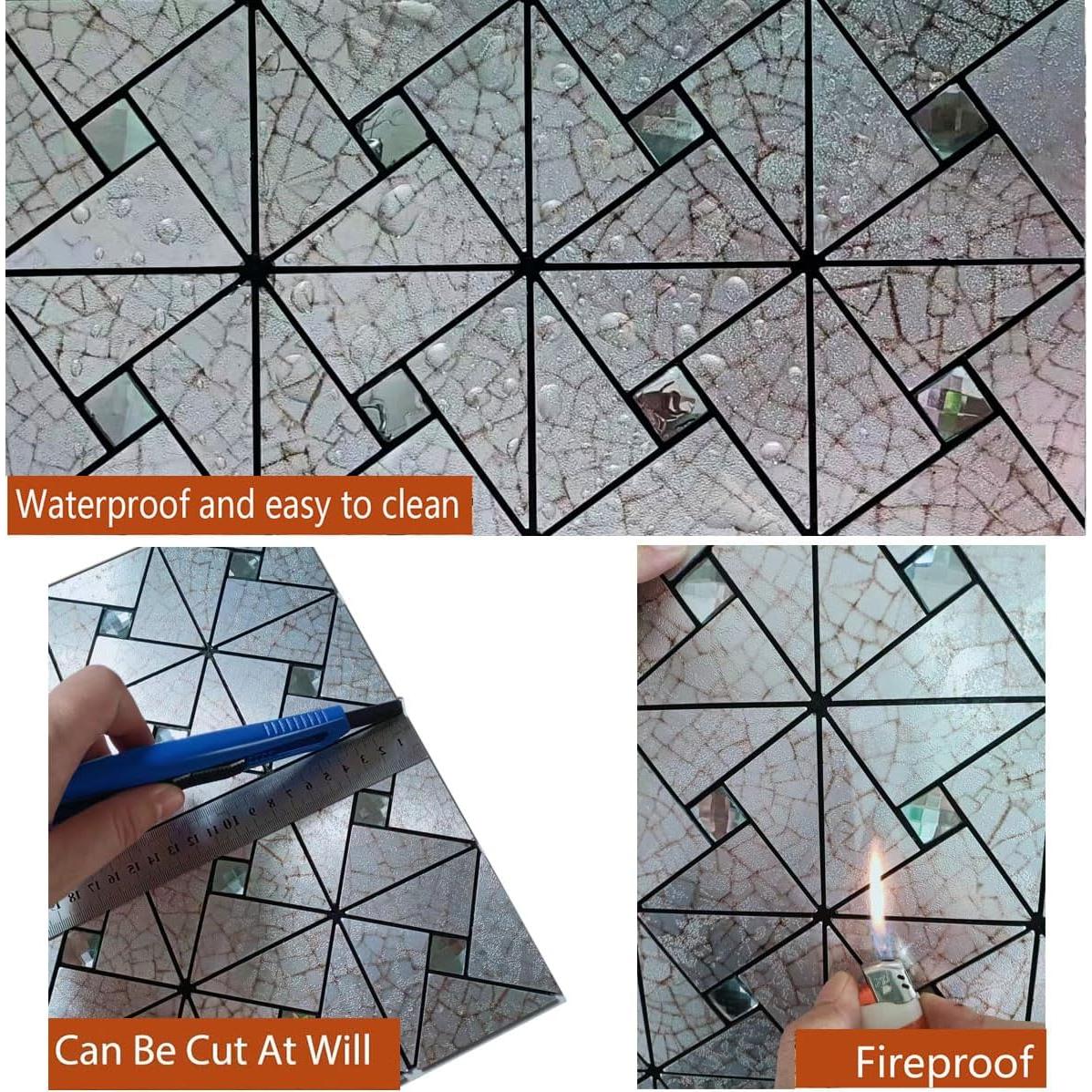 10 Hojas Azulejo Autoadhesivo Weimeisc 0.89 m² Rojo