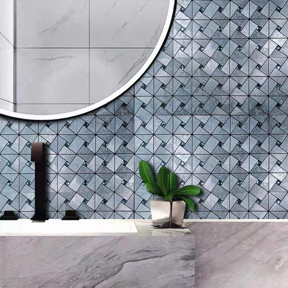 10 Hojas Azulejo Autoadhesivo Weimeisc 0.89 m² Rojo