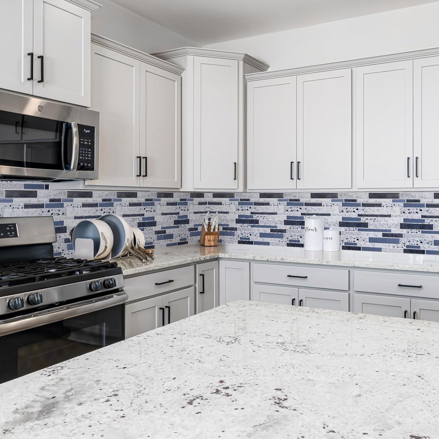 Azulejos Adhesivos 3D Art3dwallpanels 10 Hojas 30.48cm Azul