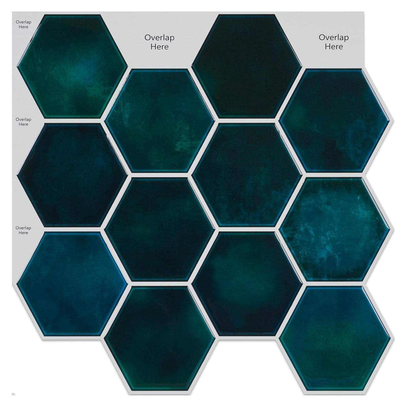 Azulejos Autoadhesivos CRE8TIVE 4 Hojas 30.48x30.48cm Verde Esmeralda