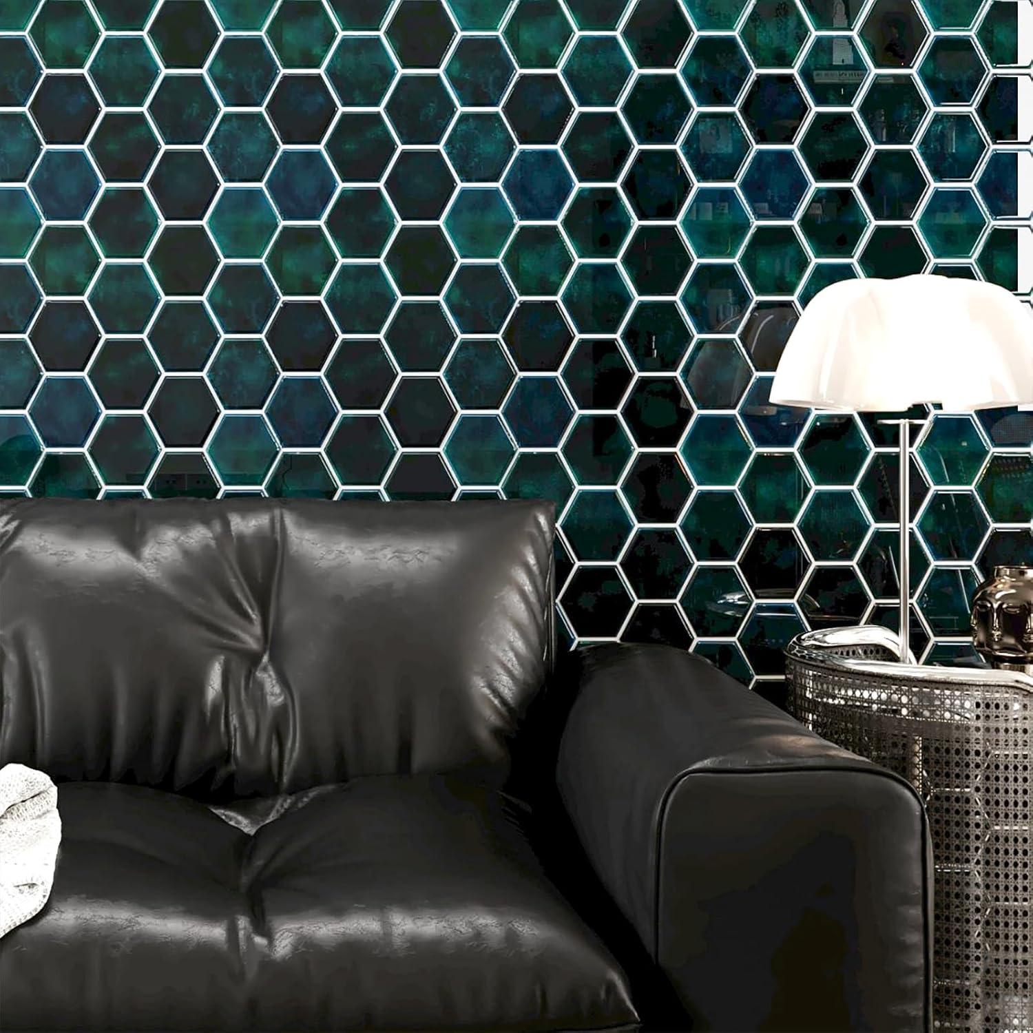 Azulejos Autoadhesivos CRE8TIVE 4 Hojas 30.48x30.48cm Verde Esmeralda