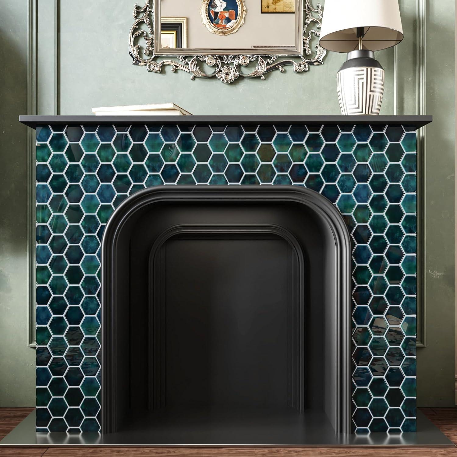 Azulejos Autoadhesivos CRE8TIVE 4 Hojas 30.48x30.48cm Verde Esmeralda