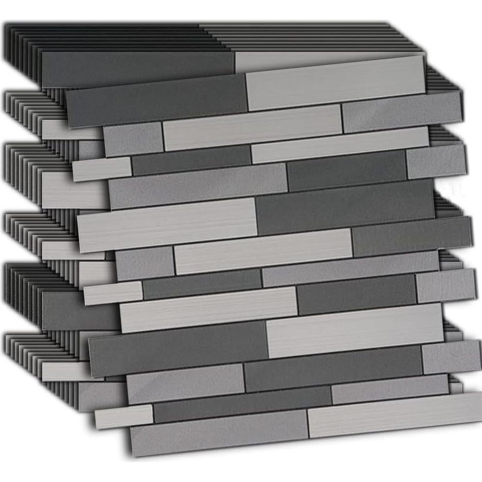 Azulejos Autoadhesivos Weimeisc 10 Hojas 28.58x32.26cm Gris