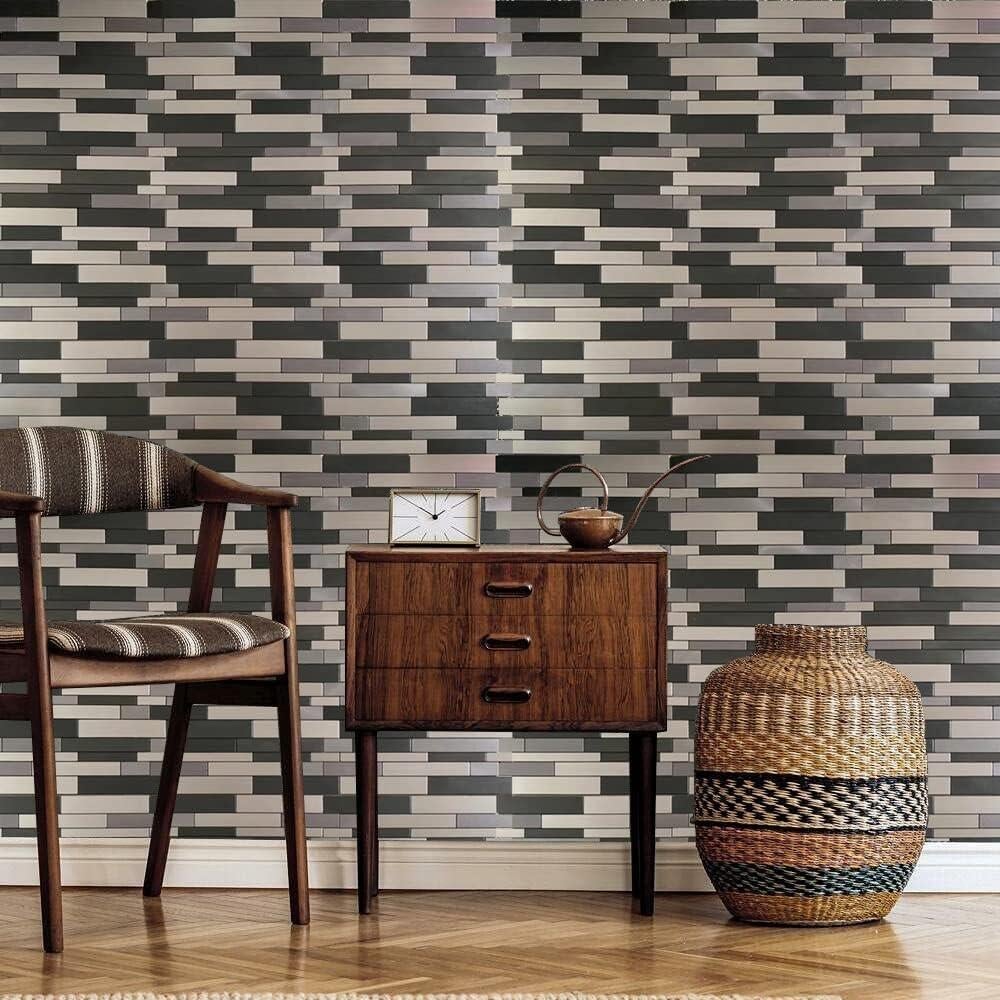 Azulejos Autoadhesivos Weimeisc 10 Hojas 28.58x32.26cm Gris