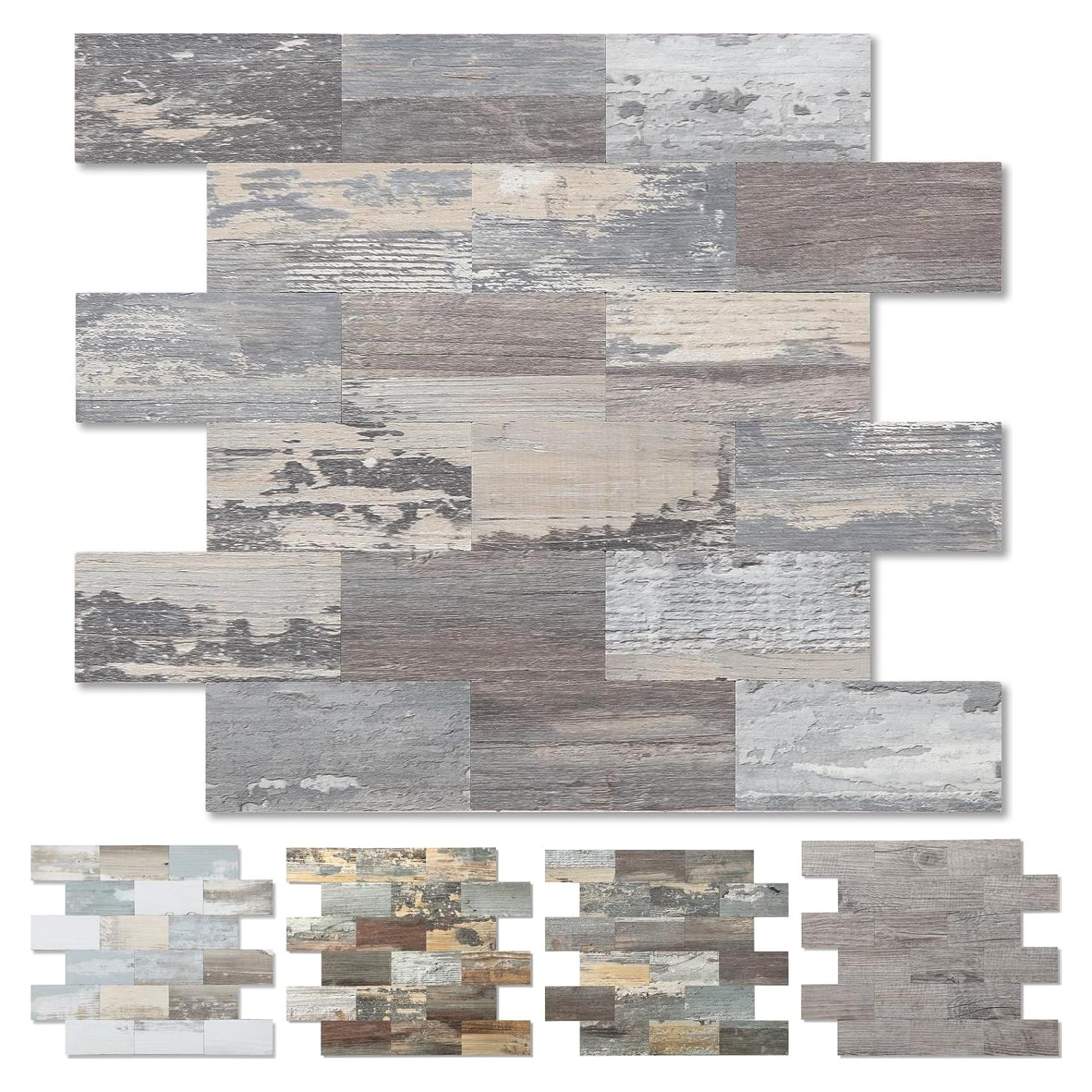 Paquete de 10 Azulejos Autoadhesivos Reovatile 28.7x29.2cm PVC