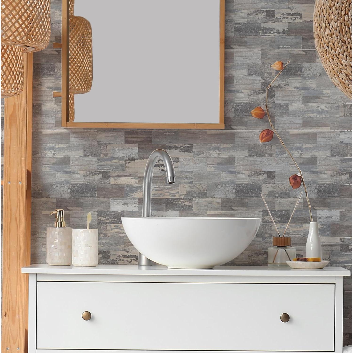 Paquete de 10 Azulejos Autoadhesivos Reovatile 28.7x29.2cm PVC