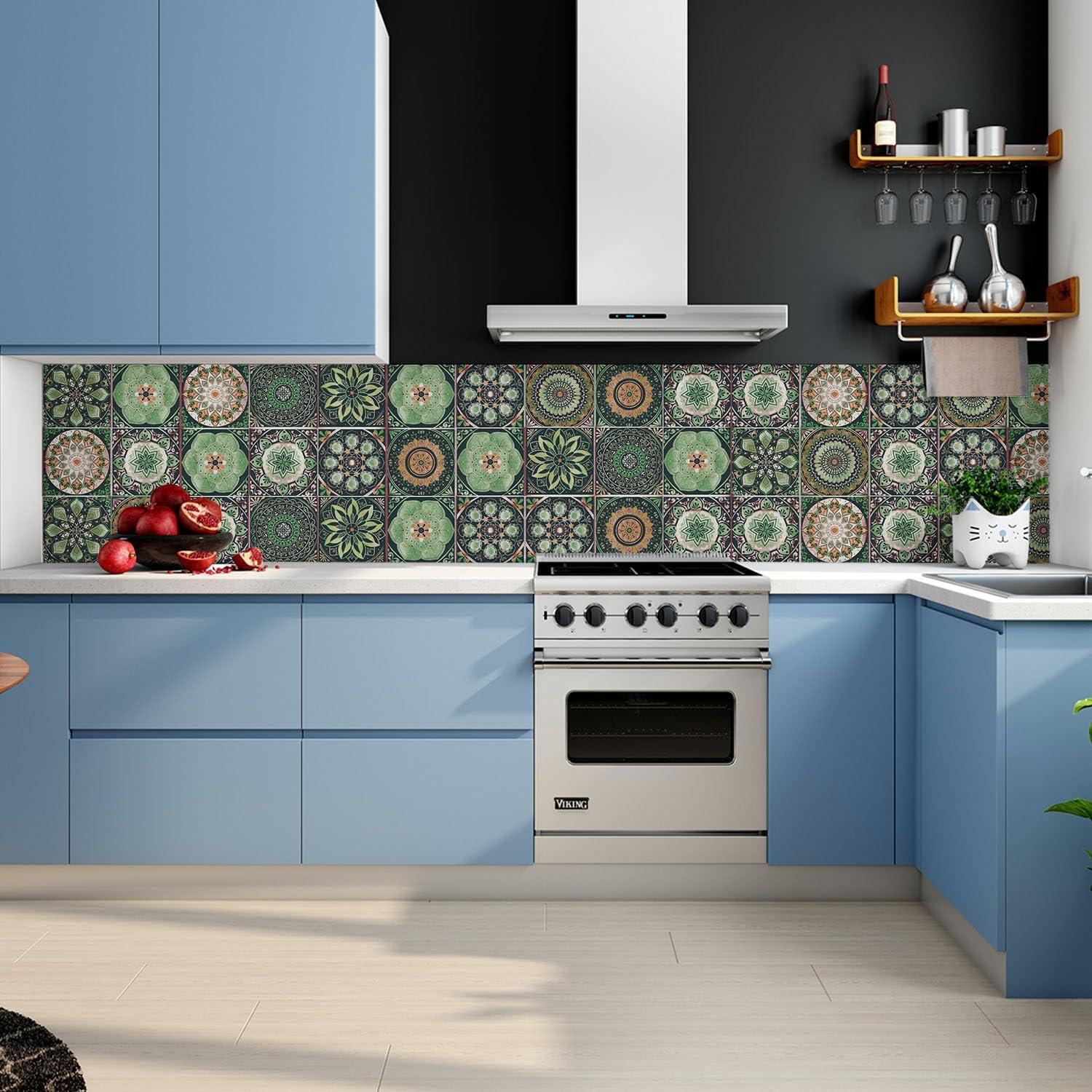 Pegatinas de Azulejos Autoadhesivas Merouk 12 Pcs 15x15 cm