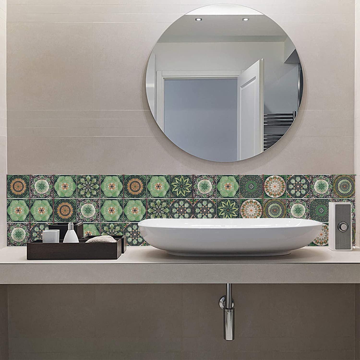 Pegatinas de Azulejos Autoadhesivas Merouk 12 Pcs 15x15 cm