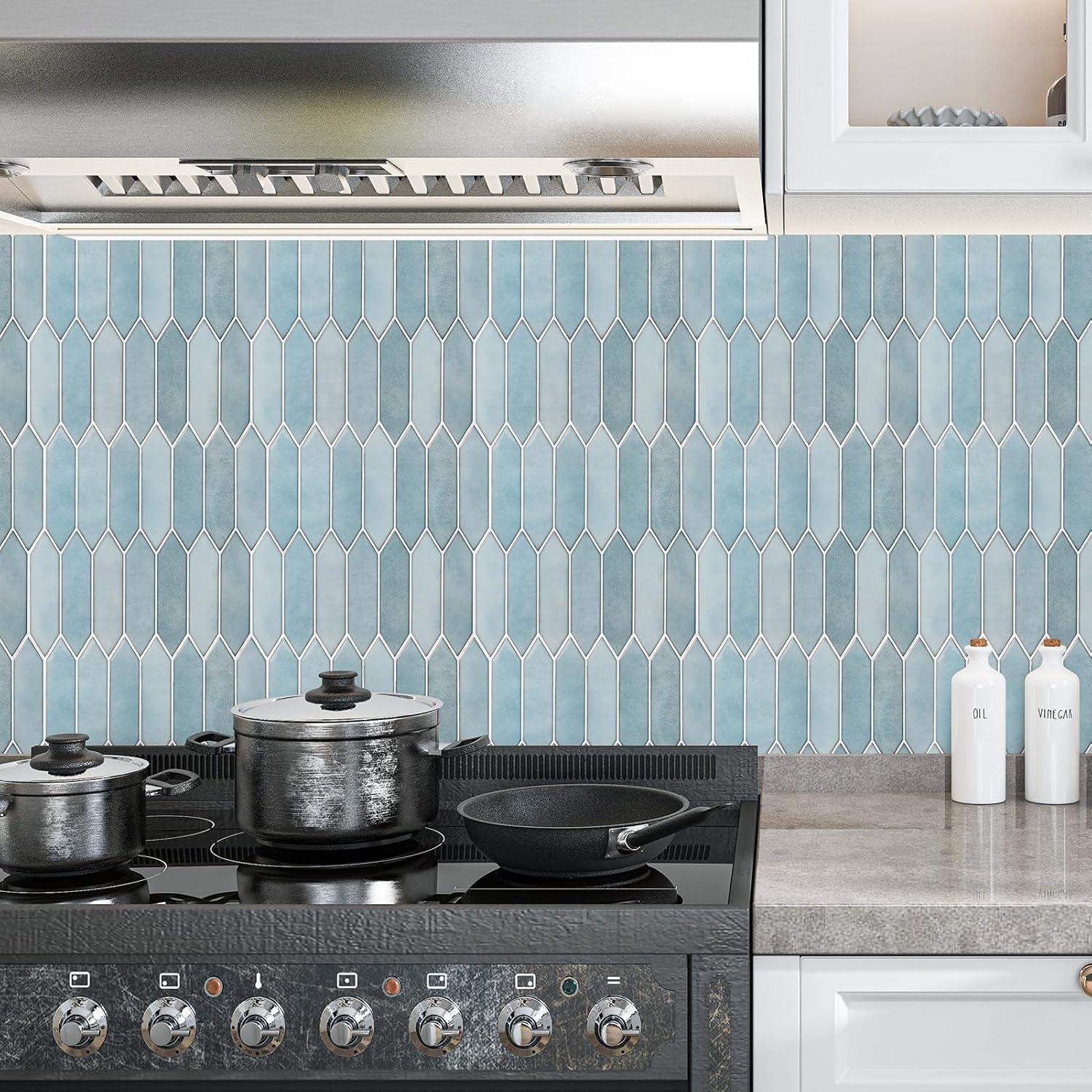 Paneles de Pared Autoadhesivos Art3dwallpanels 10 Hojas 30x30 cm Azul