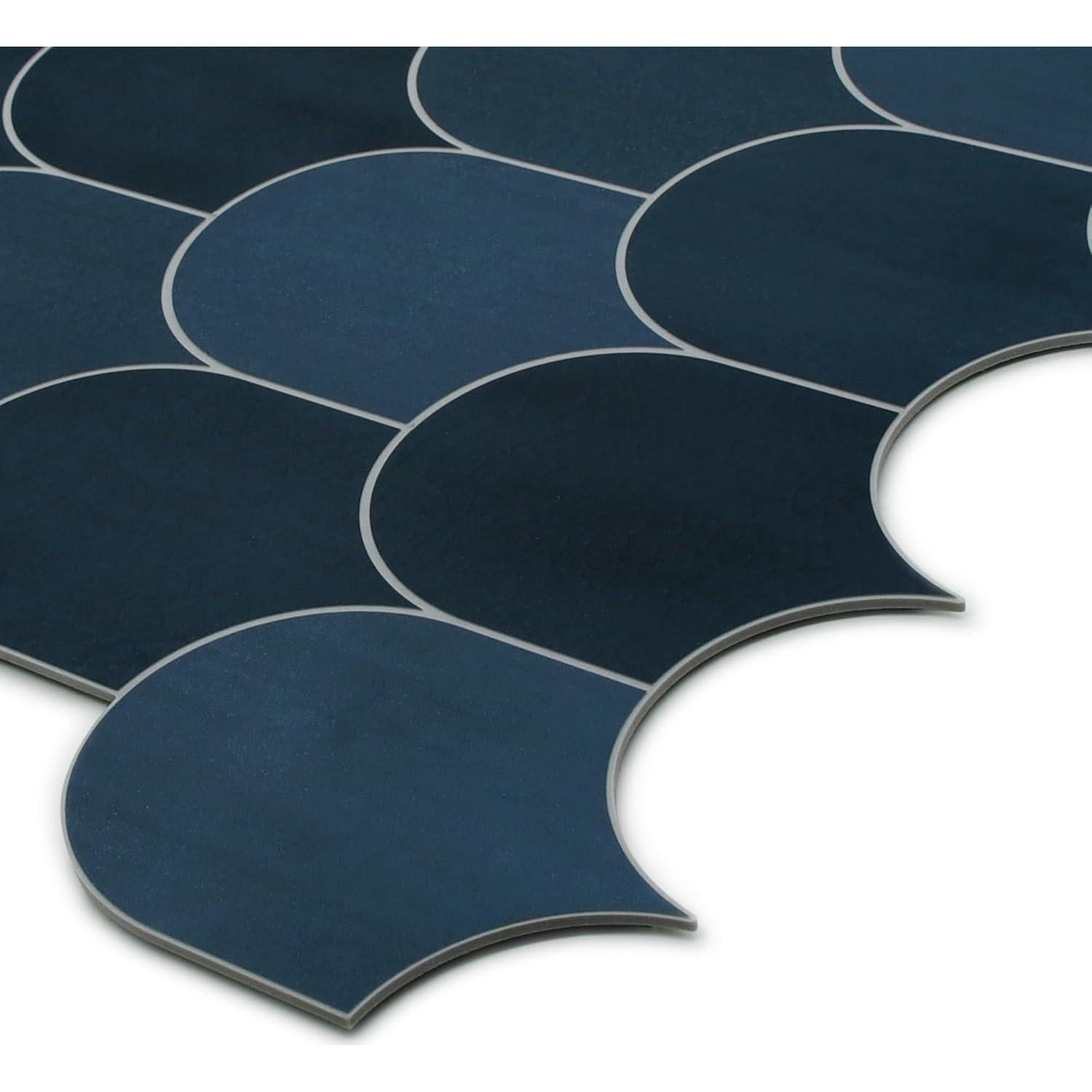Azulejo Autoadhesivo 3D SUNWINGS Escamas de Pescado Azul 10 Hojas