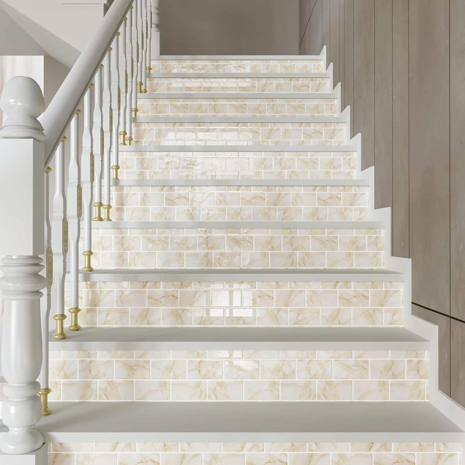 Azulejos Autoadhesivos CRE8TIVE Mármol Amarillo 30.48x30.48cm