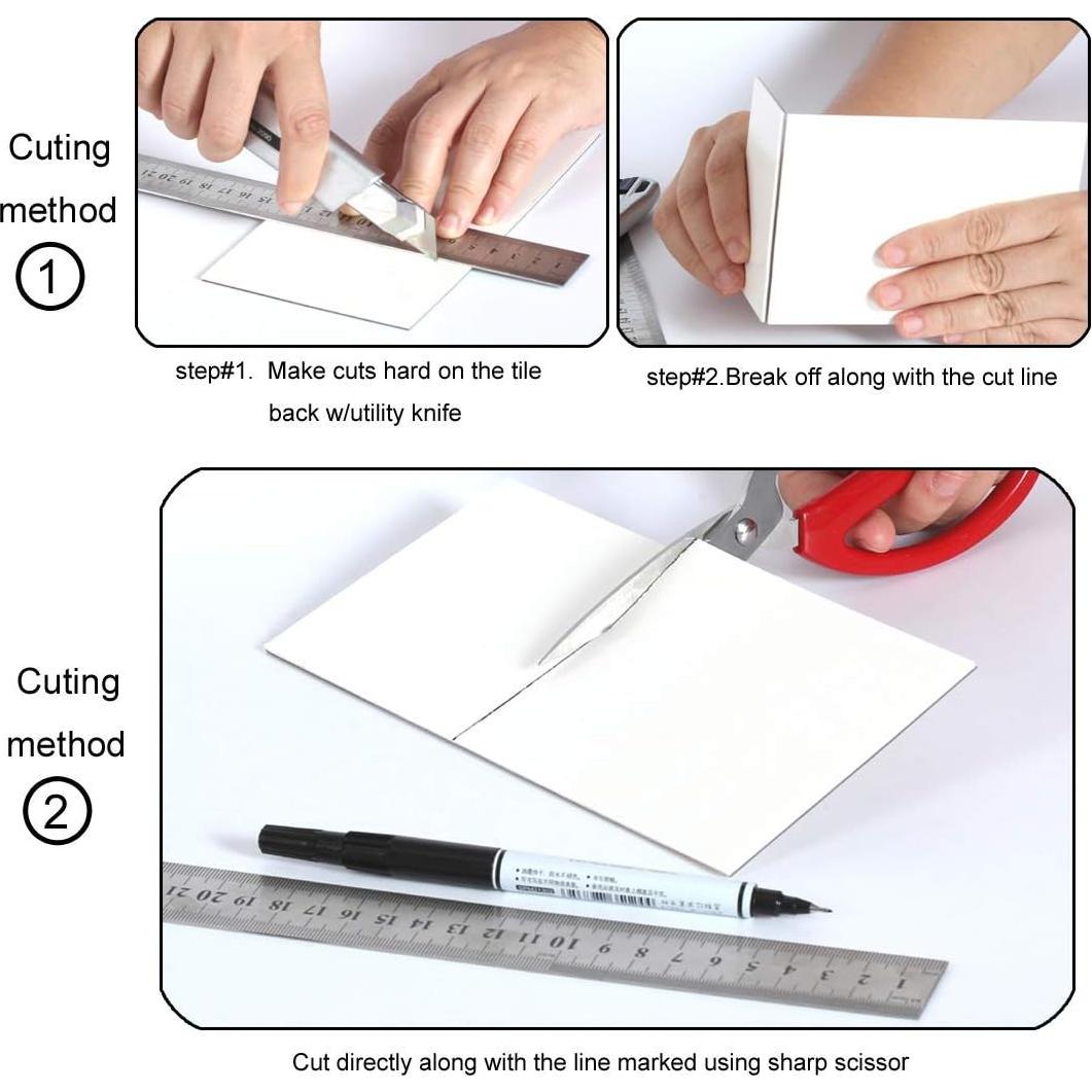 BeNice Azulejos Autoadhesivos de Metro 23 Piezas Gris Blanco