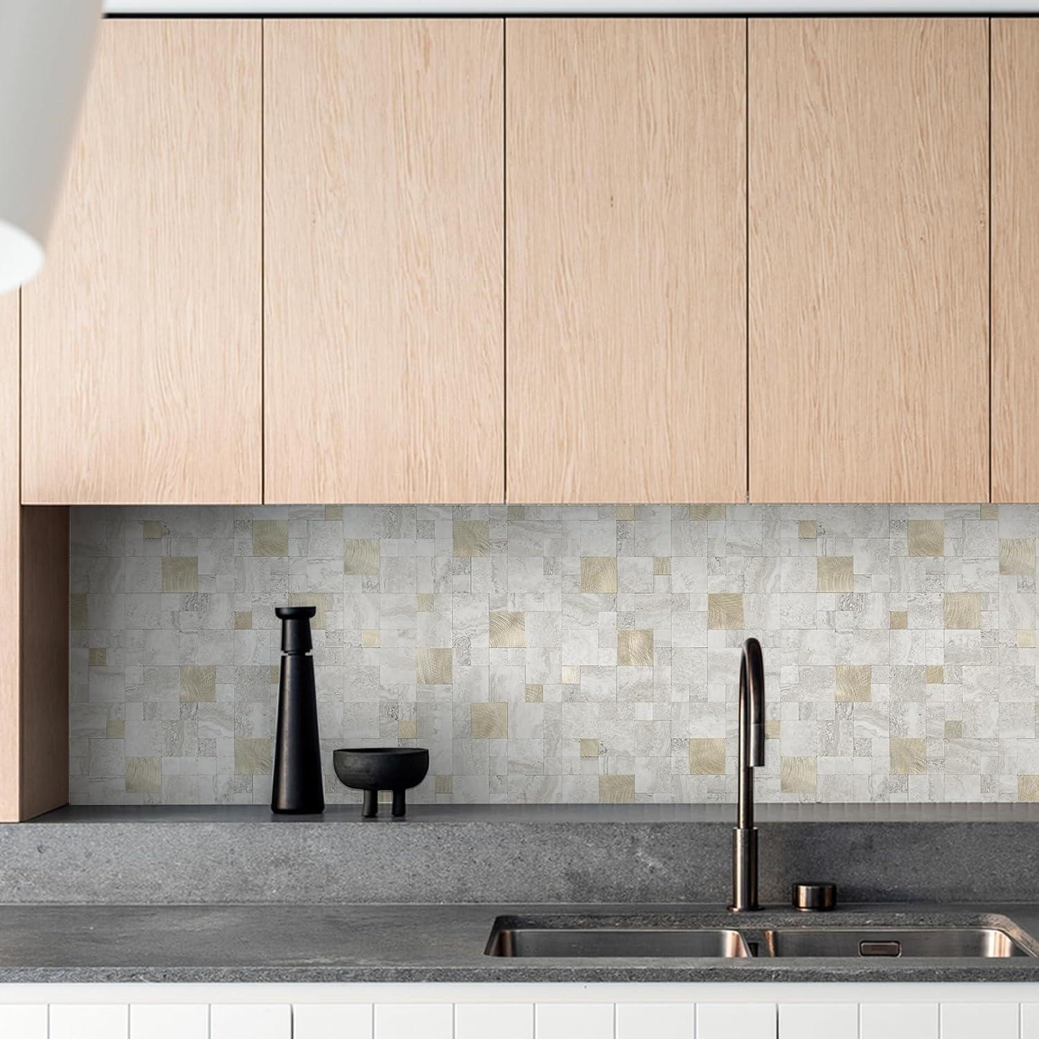 Azulejos Autoadhesivos STICKGOO 30x30 cm Beige - 10 Hojas