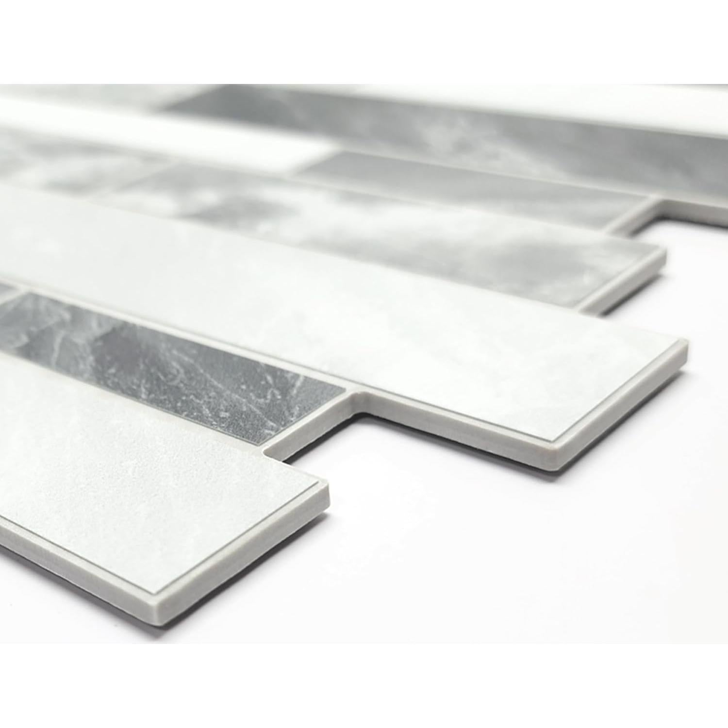 Azulejos Autoadhesivos SUNWINGS 10 Hojas 28x29 cm Gris Rayado