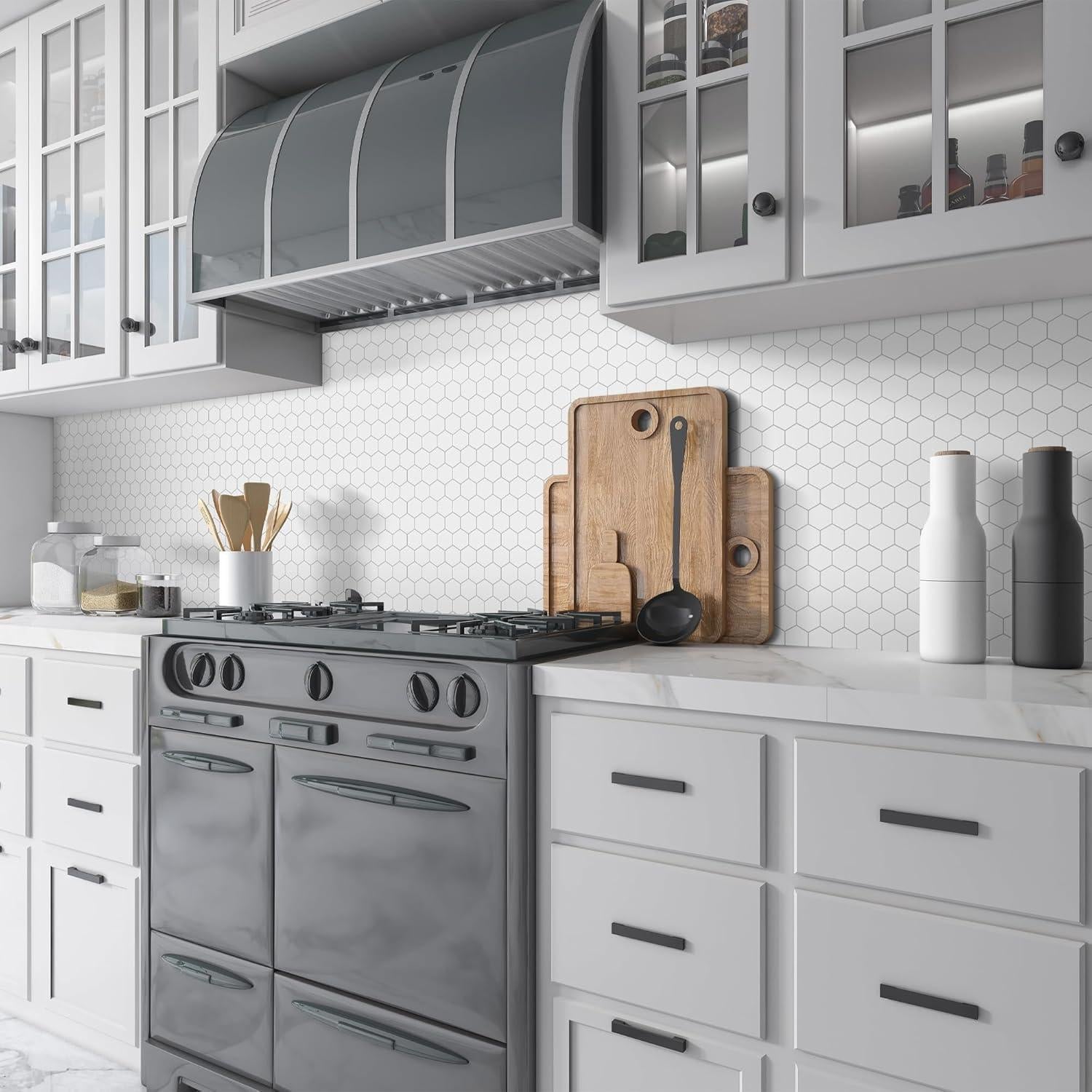 Azulejo Hexagonal Autoadhesivo INNO STICKERS 29x29cm Blanco