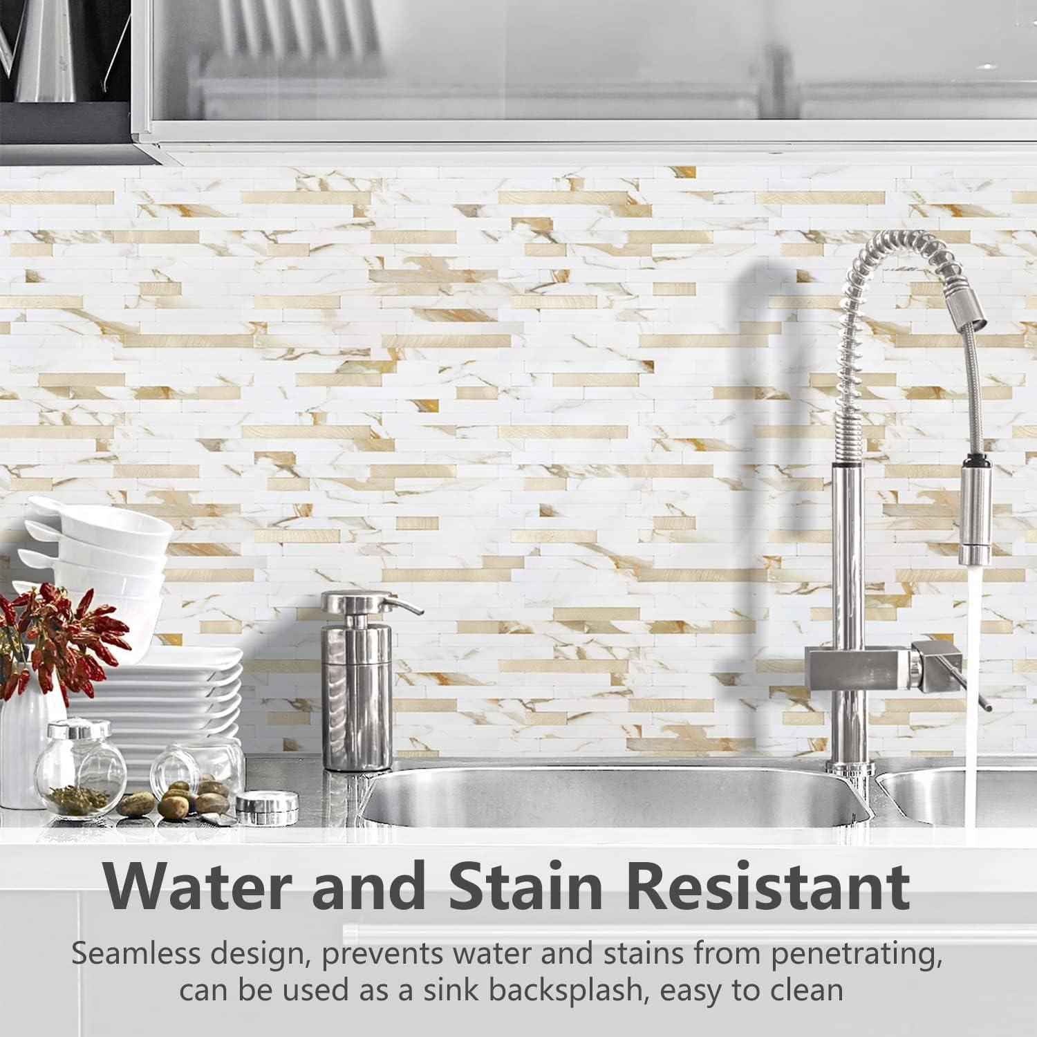 Azulejos Autoadhesivos STICKGOO 10 Hojas Mármol Calacata 0.78 m²