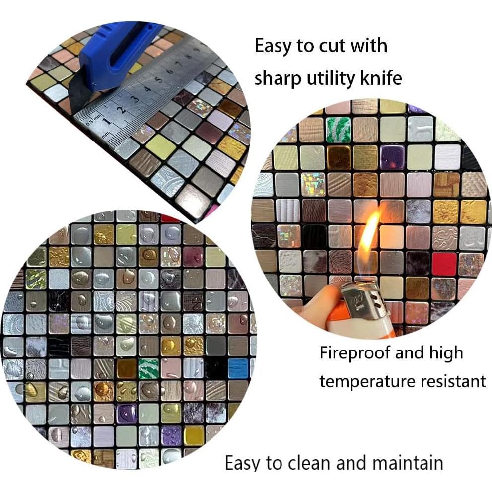 Azulejos Autoadhesivos Weimeisc 30x30 cm para Cocina y Baño