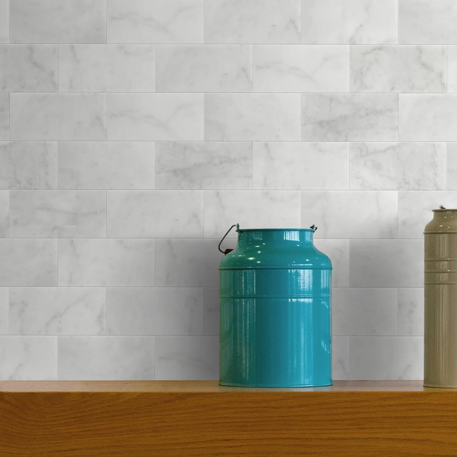 Azulejos de Mosaico de Piedra Natural SUNWINGS 40 Piezas 15.24x7.62cm