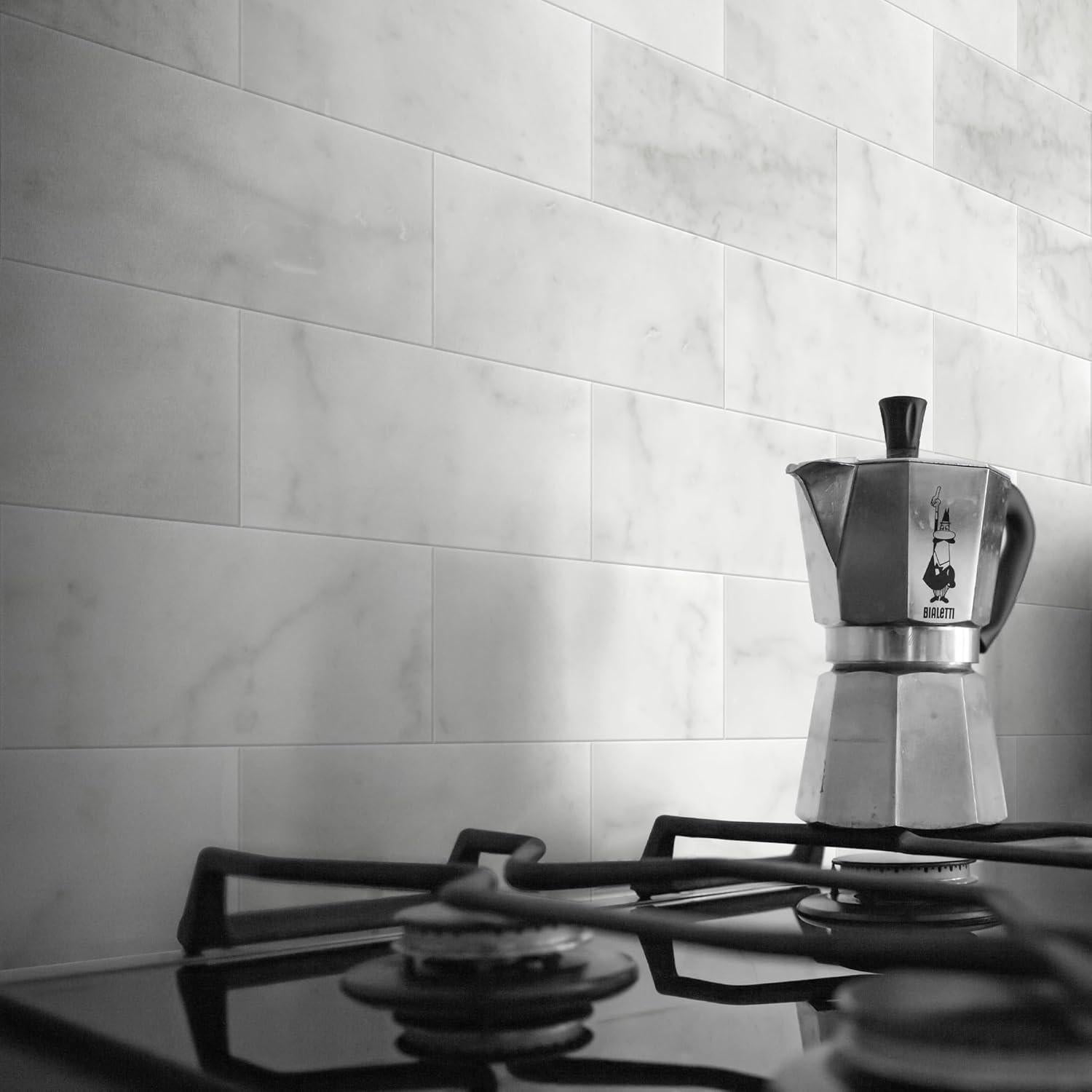 Azulejos de Mosaico de Piedra Natural SUNWINGS 40 Piezas 15.24x7.62cm