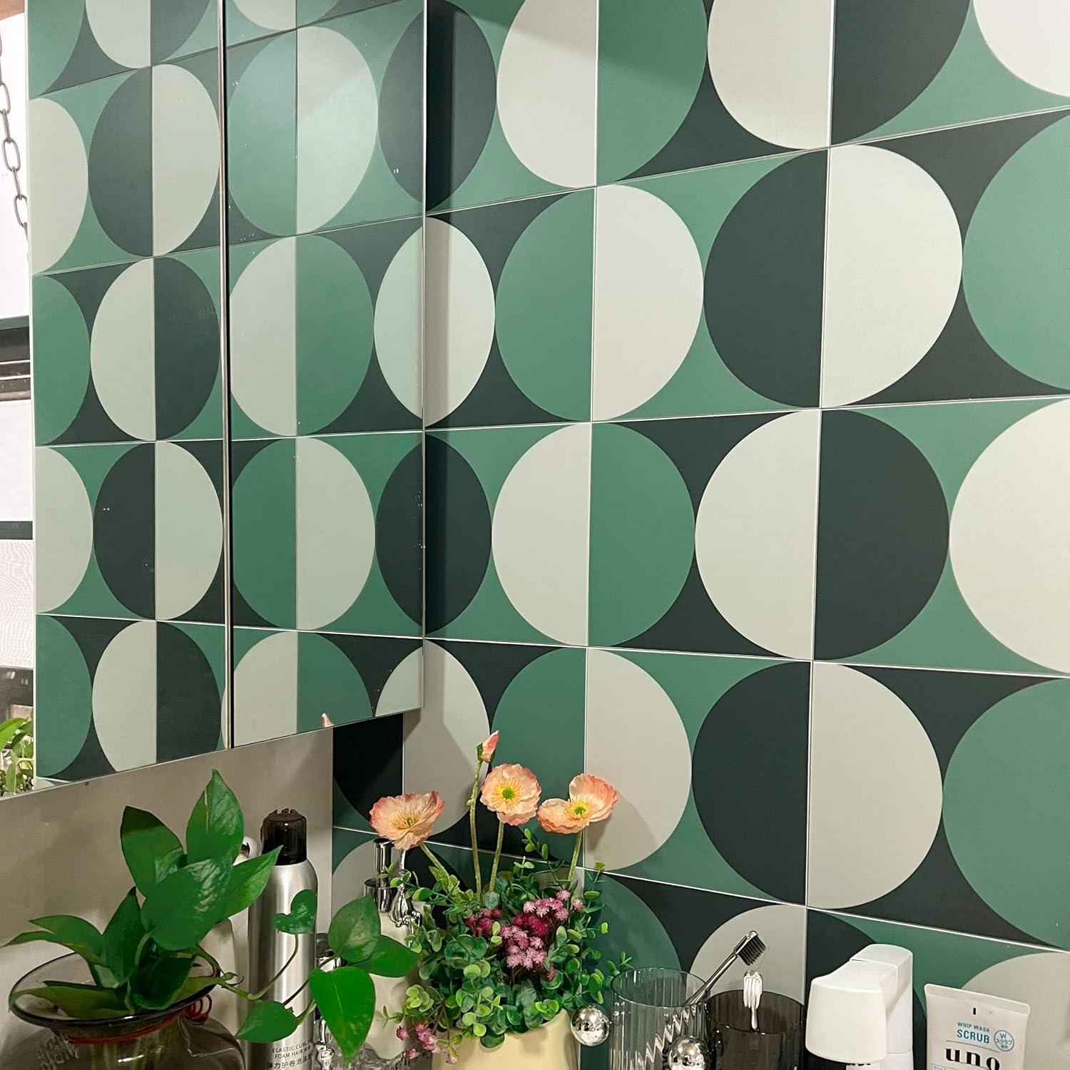 Azulejo Autoadhesivo COLAMO Verde 10 Piezas 19.81cm