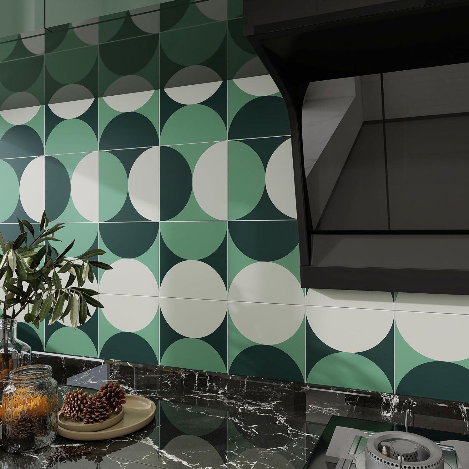 Azulejo Autoadhesivo COLAMO Verde 10 Piezas 19.81cm