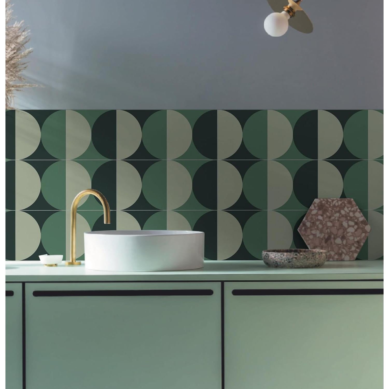 Azulejo Autoadhesivo COLAMO Verde 10 Piezas 19.81cm