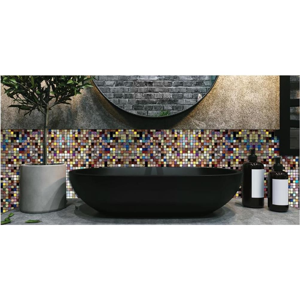 10 Hojas Azulejo Autoadhesivo Sanyeskkiy 30x30 cm Metalico