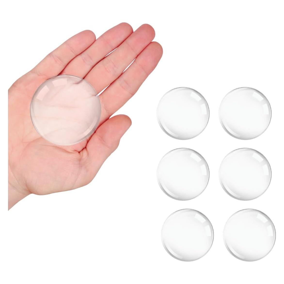 Silicone Wall Protectors & Door Stoppers: 6-Pack Clear, Self-Adhesive Bumpers for Doors, Fridges & Walls | Prevent Damage, Reduce Noise, Easy Install