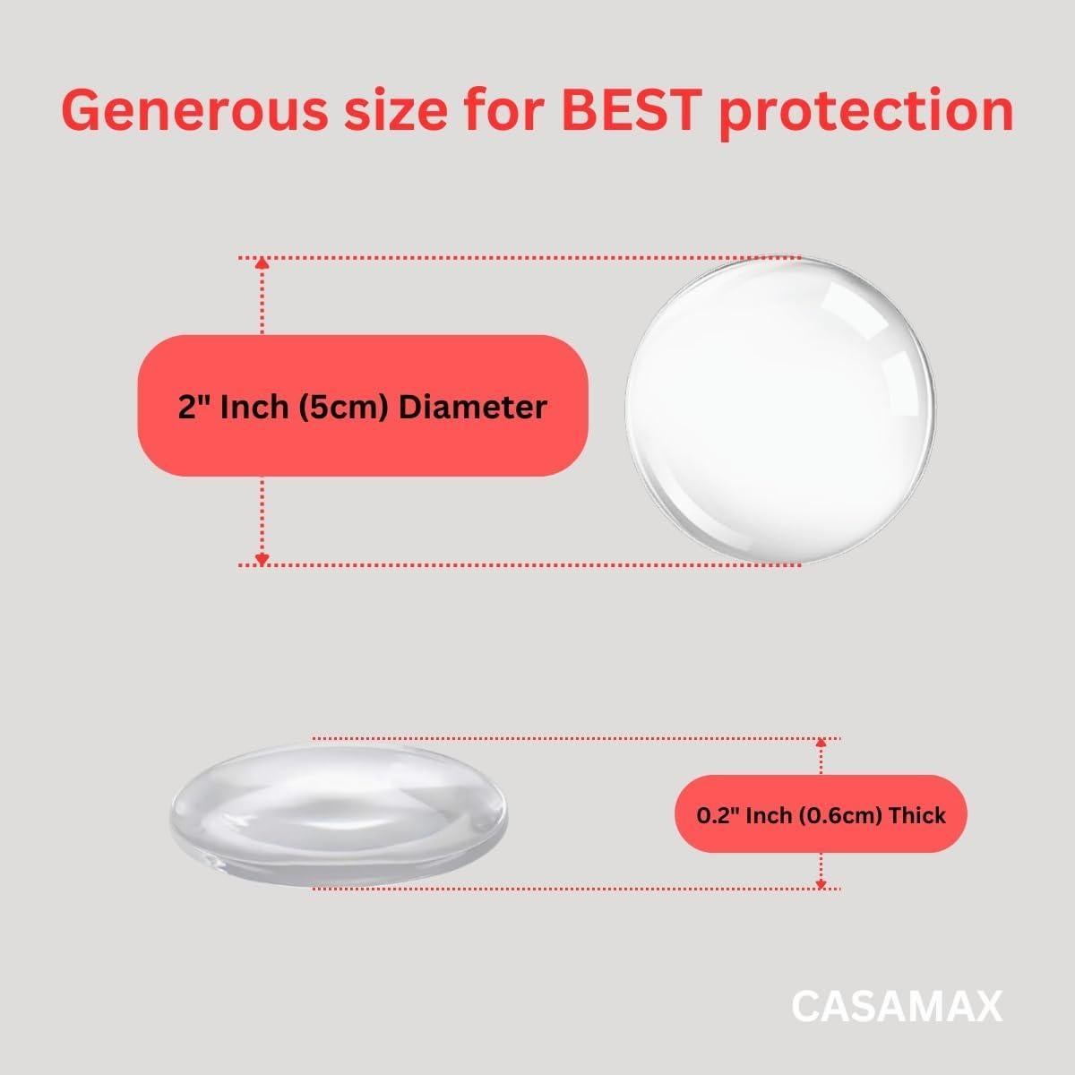 Silicone Wall Protectors & Door Stoppers: 6-Pack Clear, Self-Adhesive Bumpers for Doors, Fridges & Walls | Prevent Damage, Reduce Noise, Easy Install