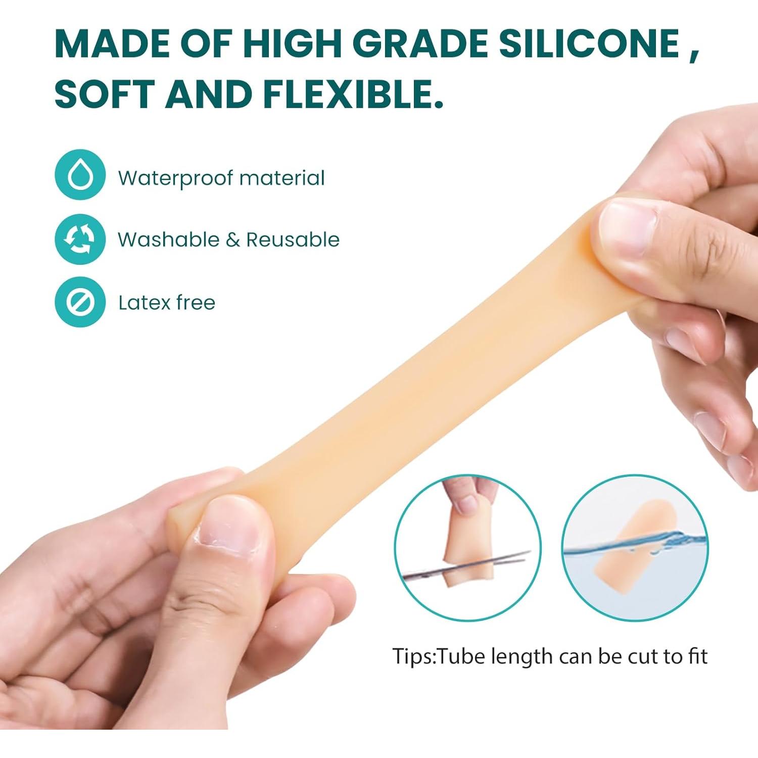 Protectores de Dedos de Silicona Promifun - 4 Pares para Alivio del Dolor