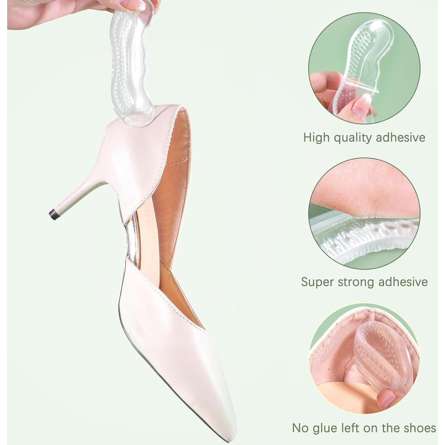 Almohadillas para Talones EIRMAT - 4 Pares Transparentes